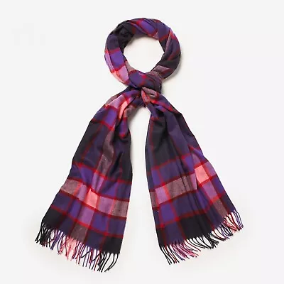 Jack Wills Ladies Tartan Check Navy Red Pink Purple Scarf NEW • £12.99