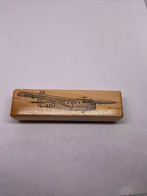 USAF Military PLANE Wood Mounted Rubber Stamp Patriotic Military War Imagineair • $14.18