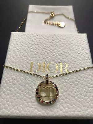 Restored Dior Round CD Gold Finish Necklace • £93