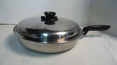 Multicore Familie 5 Ply SS Waterless 12  Saute/Skillet Pan Lid USA Healthy • $89.95