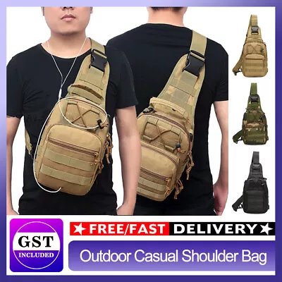 Tactical Chest Bag Backpack Men's Molle Crossbody Sling Messenger Shoulder Pack • $19.22