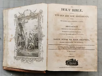 HOLY BIBLE Old/New Testaments Circa1800 • £20