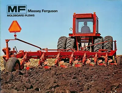 C1972 Massey Ferguson Moldboard Plows Original Dealer Glossy Brochure Tractor US • $14.50