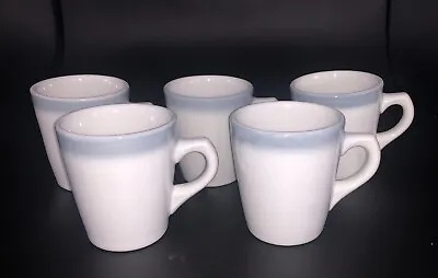 Vintage Sterling Vitrified China Coffee Cup Mug Restaurant Ware Set Of 5 Gray • $24.99