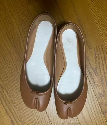 Maison Margiela Tabi Ballet Flat Pumps Leather Brown Size 37 With Box Tag • $350