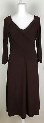 B-SLIM Ruched Brown Dress Size S W/Sewn-In Compression Undergarment • $5.99