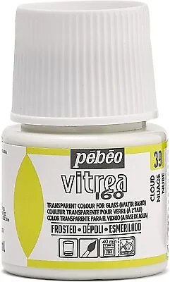 £5.53 • Buy PEBEO - Transparent Glass Paint Vitrea 160°C - Cloud - 45 ML