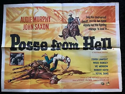 Posse From Hell Quad Poster 1961 Audie  Murphy  John Saxon • £120