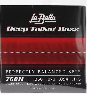 La Bella 760N Black Nylon Tapewound Bass Strings - Standard • $49.99