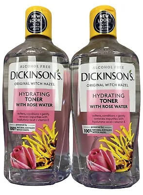 $22.95 • Buy Dickinson's Witch Hazel Hydrating Toner  W/ Rose Water 16oz ( 2 Bottles )