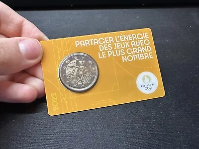 2022 2 Euro 2024 Paris Olympics Commemorative Coin Blister - 50000 Mint ORANGE • $22