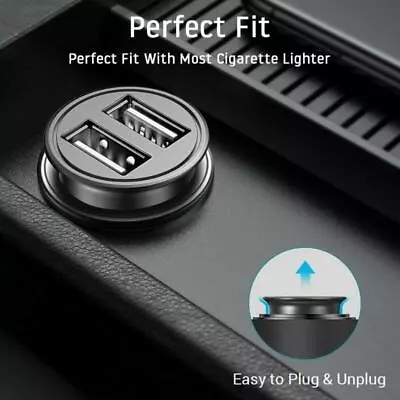 Car Charger USB 2 Port Dua Dual Charger Car Socket 5V/3A Best Adapter X6O6 • $2.74