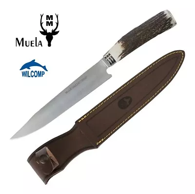 MUELA GAUCHO 20A Fixed Blade Hunting Knife With Leather Sheath Made In Spain • $247.50