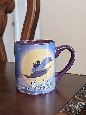Disney ALADDIN Jasmine MOON Purple MAGIC CARPET All-Over Print 14oz MUG Cup 4  T • $18