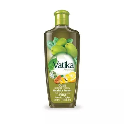 Dabur Vatika 300ml Olive Hair Oil Nourish & Protect With Almond Cactus & Lemon • $12