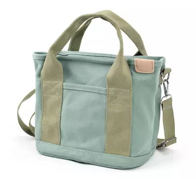 Women Canvas Tote Bag Large Capacity Handbags & Shoulder Bags Zip Crossbody Bag • £8.99