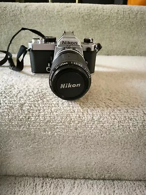 Vintage NIKON FM 35mm SLR Film Camera With NIKKOR 35-105mm Lens Made In Japan • $100