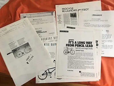 Vintage Peugeot Bicycle Information 1991 • $30