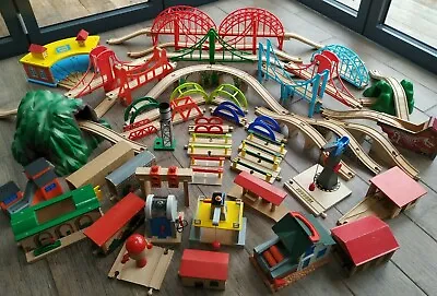 £11.95 • Buy Brio BigJigs Thomas Wooden Train Track - Buildings/tunnels/engine Sheds + More!!