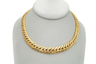 Vintage Gold Filled Link Necklace 16  10.5mm • $399.99