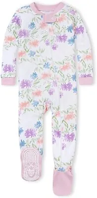 $11.45 • Buy Burt's Bees Baby Girl Pajamas Zip-front Non-slip Footed Sleeper Pjs 9M 9 Month