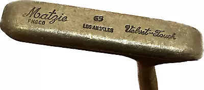 Vintage Matzie Velvet Touch Putter Model 65 Los Angeles FMGCO Right Handed • $19.95