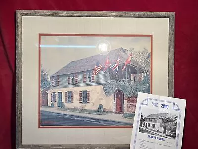 C.G. Morehead  OLDEST HOUSE  17 X20  Limited Edition Print 1977 Framed (H) • $125