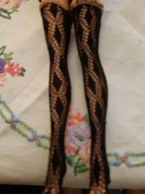 Barbie Vintage 1 Pr. Diamond Fishnet Black Stockings Mattel. Very Wowee! • $10