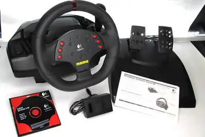 Logitech E-UH9 MOMO Racing Wheel Force Feedback Wheel And Pedals For PC Gaming • $129.95