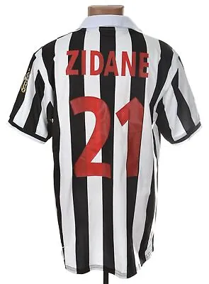 Juventus 1998/1999 Home Football Shirt Jersey Kappa Size L #21 Zidane • £146.09