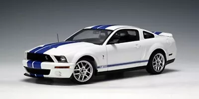 2005 FORD MUSTANG SHELBY GT500 COBRA WHITE BLUE STRIPES 1:18 By AUTOart 73052 • $499.99