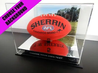 ✺New✺ AFL Football Mirror DISPLAY CASE - Sherrin Sports Memorabilia Lego • $174.99