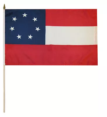 1st First National 7 Star 100D 12 X18  Stick Flag Wood Staff • $8.88