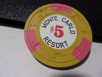 MONTE CARLO RESORT CASINO $5 Hotel Casino Gaming Poker Chip - Laughlin Nevada • $0.99