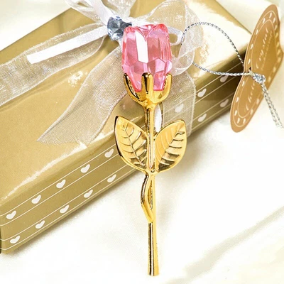 $13.99 • Buy Artificial Flower Rose Gifts Crystal Rose With Gift Box For Her Valentine's Day