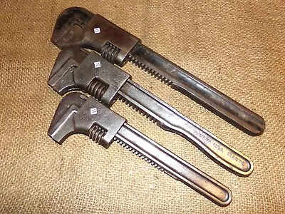 3 Vintage Adjustable Auto Monkey Wrenches FREE SHIPPING • $49