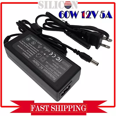 12V 5A 60W AC Adapter Power Supply For Viore LC20V21 20  LCD TV With Power Cord • $12.29