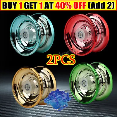 2PCS Trick YoYo Aluminum Alloy Metal Body For Kids Toys.Classic Stocking Filler • £6.99