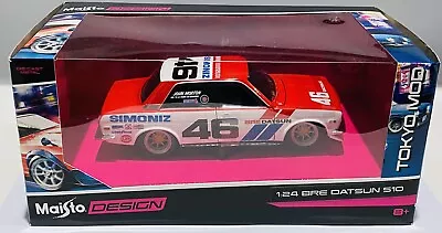 Maisto Design Tokyo MOD 1/24 BRE Datsun 510 Die Cast Car 2021 New Release • $59.88