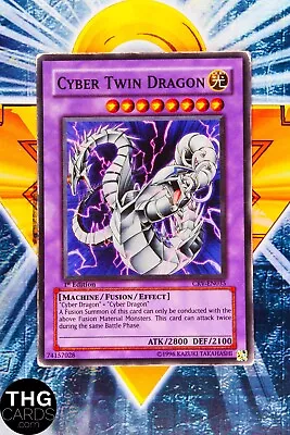 Cyber Twin Dragon CRV-EN035 1st Edition Super Rare Yugioh Card 4 • £2.79