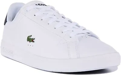 £84.99 • Buy Lacoste Graduate Pro 222 Mens Leather Trainers In White Navy Size UK 7 - 12