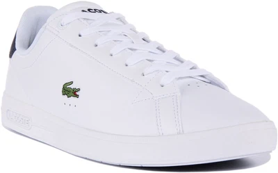 £84.99 • Buy Lacoste Graduate Pro 222 Mens Leather Trainers In White Navy Size UK 7 - 12