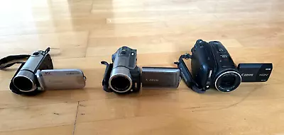 3x FAULTY CANON CAMCORDER BUNDLE HF100 HV30 LEGRIA FS200 SPARES & REPAIRS • £5.50