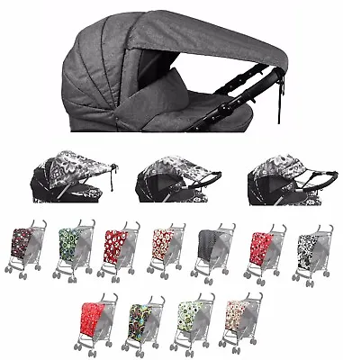 Universal Canopy Sun Rain Protection Parasol Umbrella Cover Shade Pushchair Pram • £6.99