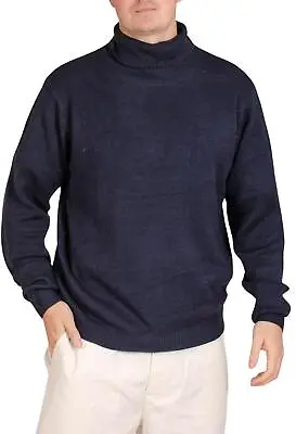 ASOS Design Mens Navy Roll Neck Jumper Polo Neck • £16