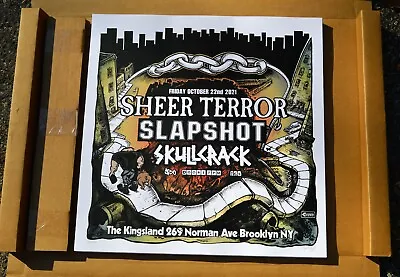 $20 • Buy Sheer Terror Slapshot Skullcrack Concert Poster Hardcore Punk NYHC The Kingsland