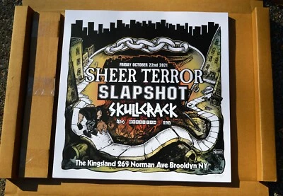 $20 • Buy Sheer Terror Slapshot Skullcrack Concert Poster Hardcore Punk NYHC The Kingsland