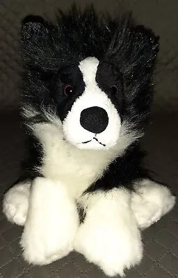 $35 • Buy Webkinz 11  Border Collie Puppy Dog Black White Furry Fuzzy HM413 Stuffed Plush 