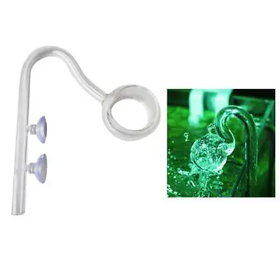 £18.36 • Buy Clear Glass Lily Pipe Outflow Add Oxygen To Water Aquarium Filter Tubing