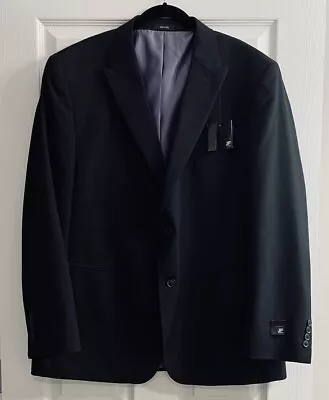 J Ferrar Modern Fit Blazer Suit 46 Regular Men's Black Polyester Blend Adults • $30